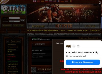 MostWantedKO | MYKO | v1298 | 72 lvl cap!
